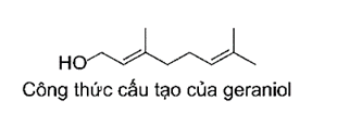 Geraniol là một alcohol không no có trong tinh dầu hoa hồng, tinh dầu sả và nhiều loại tinh dầu thảo mộc khác. (ảnh 1)