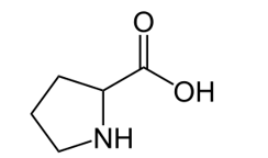 Công thức phân tử và phần trăm khối lượng của oxygen trong proline là (ảnh 1)