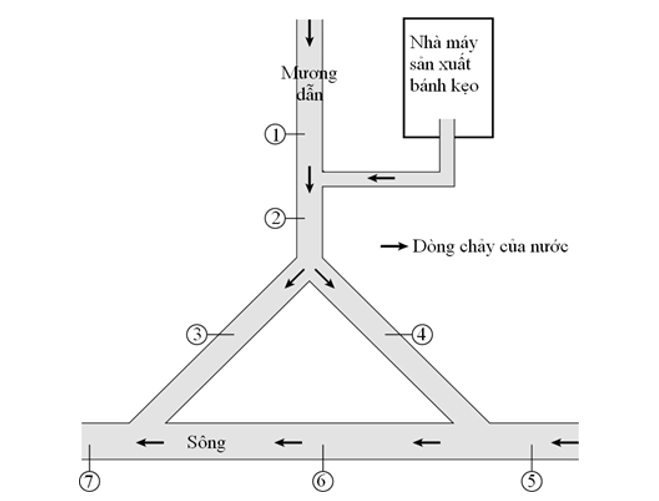 Có thể kết luận rằng nước thải nhà máy không ảnh hưởng đến chất lượng nước của dòng sông khi ghi nhận kết quả nghiên cứu nào sau đây? (ảnh 1)