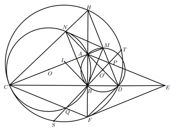 Cho hai đường tròn ( O; R ) và ( O'; R') cắt nhau tại hai điêm r (ảnh 2)
