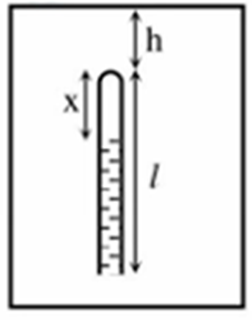 Ấn ống chìm vào trong nước theo phương thẳng đứng, đầu kín ở trên. Để giữ ống trong nước sao cho đầu trên của ống thấp hơn mặt nước đoạn h = 10 cm thì lực F cần đặt lên ống bằng bao nhiêu Newton? (ảnh 1)