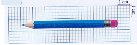 Độ dài của chiếc bút chì là: (ảnh 1)