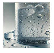 Bỏ một cục nước đá vào ly thủy tinh đựng nước, sau một lúc ta thấy hiện tượng nước bám vào thành (ảnh 1)