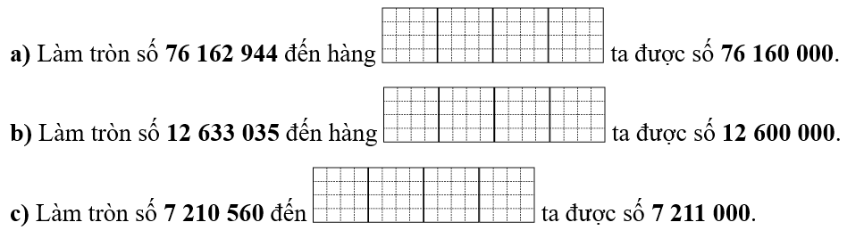 Điền “trăm nghìn, chục nghìn, nghìn” vào ô trống cho thích hợp. (ảnh 1)