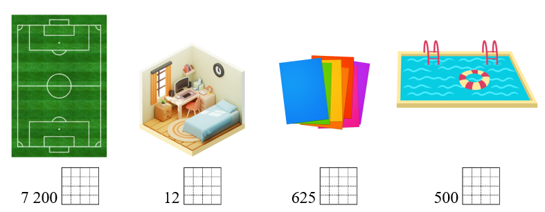 Điền số đo diện tích thích hợp. (ảnh 1)