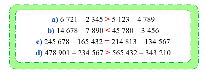 Điền dấu lớn bé bằng  vào ô trống. (ảnh 2)