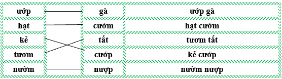 Nối đúng rồi viết lại từ ngữ: (ảnh 2)