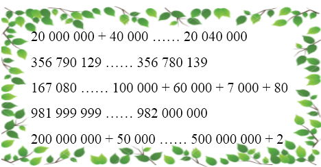 Bài tập cuối tuần Toán lớp 4 Kết nối tri thức Tuần 8 có đáp án (ảnh 1)