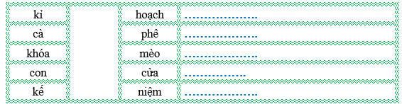 Nối đúng rồi viết lại từ ngữ: (ảnh 1)