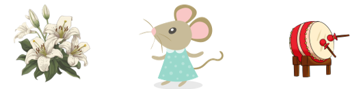 Điền từ “trống trường, hoa ly, con chuột” thích hợp vào chỗ trống:  (ảnh 1)