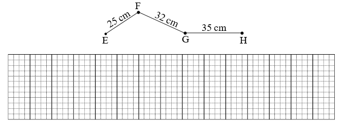 Tính độ dài đường gấp khúc EFGH? (ảnh 1)