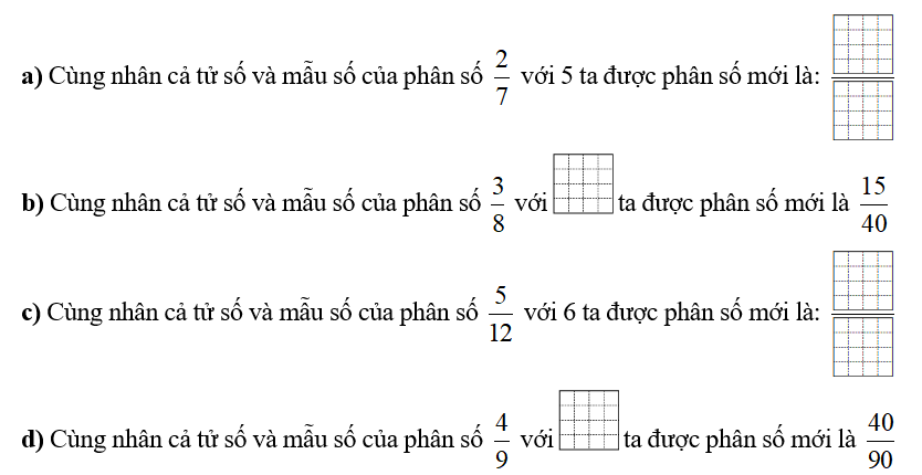 Điền số hoặc phân số thích hợp vào chỗ trống: (ảnh 1)
