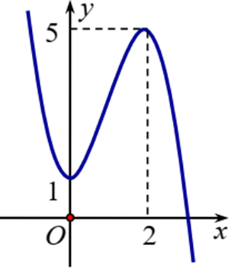 Đường cong trong hình dưới là đồ thị của hàm số nào? (ảnh 1)