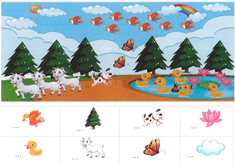  Bài tập cuối tuần Toán lớp 1 Kết nối tri thức Tuần 17 có đáp án (ảnh 1)