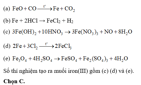 Thực hiện các thí nghiệm sau: (ảnh 1)