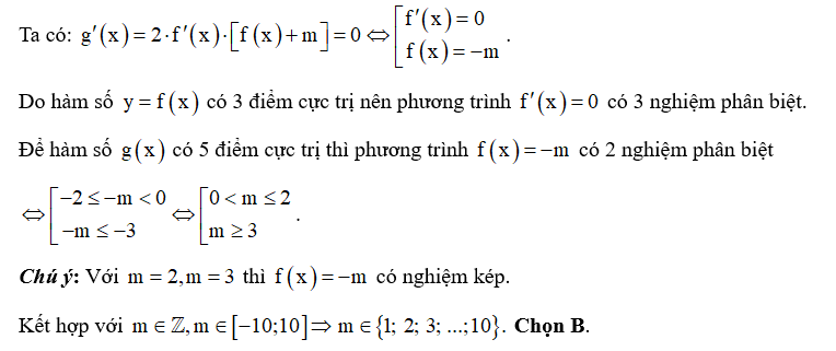 Cho hàm số y = f(x)  liên tục trên R và có bảng biến thiên như hình vẽ dưới đây. (ảnh 1)