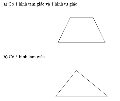 Vẽ thêm 1 đường thẳng vào hình để: (ảnh 1)