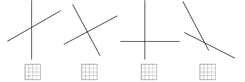 Điền dấu  V vào hình có cặp cạnh vuông góc với nhau. (ảnh 1)