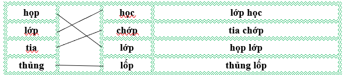 Nối đúng rồi viết lại từ ngữ: (ảnh 2)