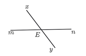 Quan sát hình vẽ.    Góc đối đỉnh với góc {xEn}\) là (ảnh 1)