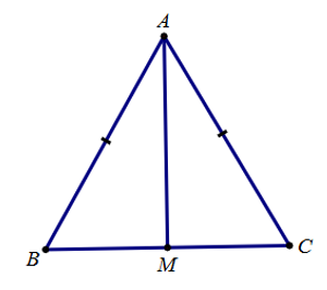 Cho \(\Delta ABC\) có \(AB = AC\) và góc {BAC} = 60 độ (ảnh 1)