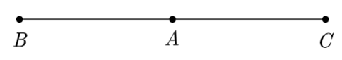 Cho hình vẽ. Biết A là trung điểm của đoạn thẳng BC. Nếu AC = 3 cm thì độ dài BC là (ảnh 2)