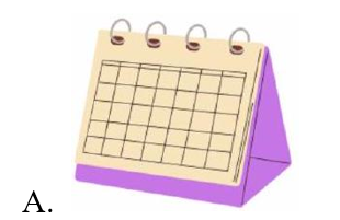 Hình nào là quyển lịch để bàn? (ảnh 2)