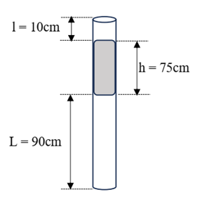 Một ống thuỷ tinh h&igrave;nh trụ thẳng đứng c&oacute; tiết diện ngang nhỏ, đầu tr&ecirc;n hở, đầu dưới k&iacute;n.  (ảnh 1)