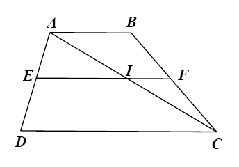 Cho hình vẽ bên, biết AB song song EF song song DC. Tỉ số nào sau đây là sai? (ảnh 1)