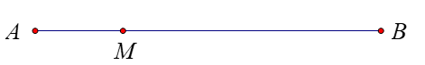 Cho đoạn thẳng \(AB\). Lấy điểm \(M\) thuộc đoạn thẳng \(AB\) sao cho (ảnh 1)