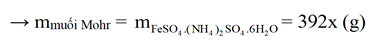 Muối Mohr là một muối kép ngậm 6 phân tử nước được tạo thành từ hỗn hợp đồng mol iron(II) sulfate ngậm 7 phân tử nước và ammonium sulfate khan. (ảnh 1)