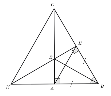 Cho tam giác \[ABC\] vuông tại \[A\] có góc B = 60 độ (ảnh 1)