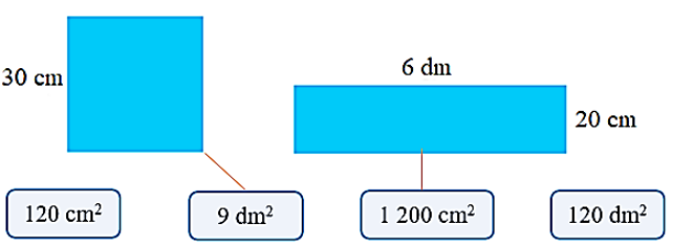 Nối hình với diện tích thích hợp: (ảnh 2)