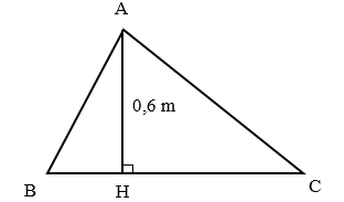Diện tích tam giác ABC là: (ảnh 1)