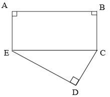 AB = 20m, BC = 15m, CD = 12m, DE = 16m, EA = 15m. Ông Bắc nhờ cháu Ninh tính giúp ông diện tích của mảnh đất. (ảnh 2)