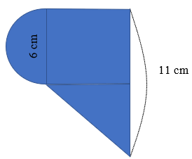 Mảnh đất của chị Thoan có kích thước như hình bên. Hỏi mảnh đất của chị Thoan có diện tích là bao nhiêu mét vuông? (2 điểm) (ảnh 1)