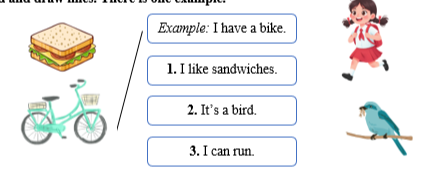 Read and draw lines. There is one example. (ảnh 1)