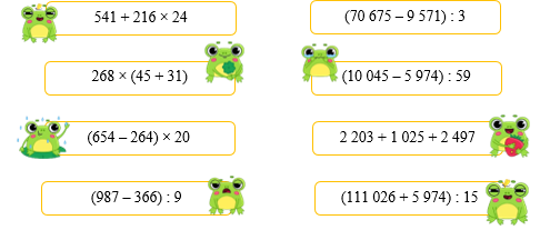 Em hãy nối hai biểu thức có giá trị bằng nhau. (ảnh 1)