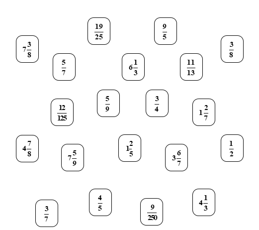 Bé tô màu! Em hãy tô màu xanh vào những phân số viết được dưới dạng phân số thập phân, màu đỏ vào những hỗn số. (ảnh 1)