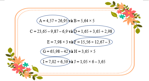 Khoanh tr&ograve;n v&agrave;o biểu thức c&oacute; gi&aacute; trị lớn hơn.  (ảnh 2)