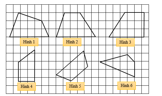Trong các hình dưới đây, hình nào là hình thang? (ảnh 1)