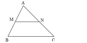 Viết số thích hợp vào chỗ trống: Cho hình tam giác ABC có diện tích là 100 cm2. Biết M là trung điểm của AB và N là trung điểm của AC. Vậy: a) Diện tích hình tam giác AMN là: …. b) Diện tích hình thang MNCB là: …. (ảnh 1)