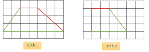 Cho hình vẽ: Em hãy vẽ thêm hai đoạn thẳng vào mỗi hình vẽ để được một hình thang. (ảnh 2)