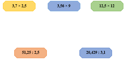 Đặt tính rồi tính 3,7 × 2,5  (ảnh 1)