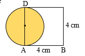 Diện tích phần không tô màu trong hình vẽ bên là:  	A. 9,72 cm2	 	B. 6,28 cm2	 	C. 12,14 cm2	 	D. 8,62 cm2 (ảnh 1)