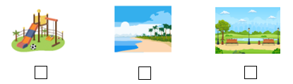II. Listen and tick (√) the box. There is one example. (2pts) (ảnh 1)