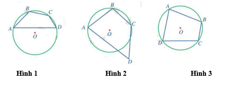 Trong c&aacute;c đường tr&ograve;n \[\left( O \right)\] sau, đường tr&ograve;n n&agrave;o ngoại tiếp tứ gi&aacute;c \[ABCD\] ? Giải th&iacute;ch. (ảnh 1)
