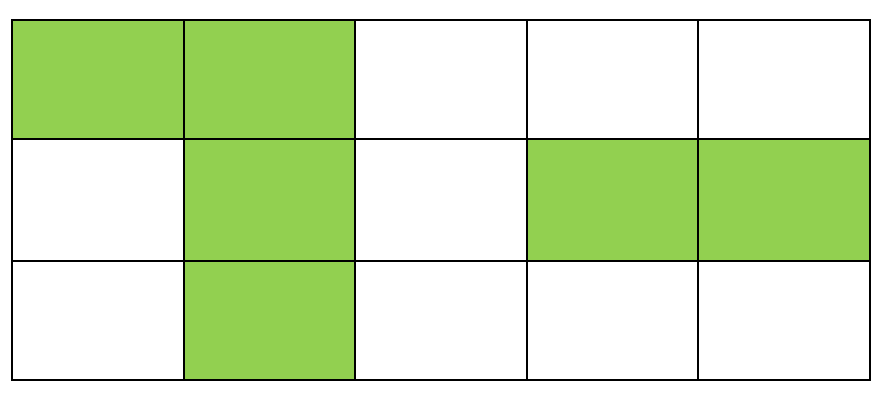 Phân số chỉ số phần không tô màu trong hình vẽ là: (ảnh 1)