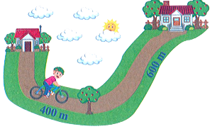 Mỗi buổi chiều, An đều đạp xe qua thăm ông bà, sau đó đạp xe về nhà (như bức tranh). Quãng đường An đạp xe mỗi buổi chiều là: (ảnh 1)