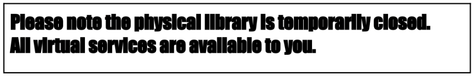 What does the notice say?    A. The library is closed permanently, but you can borrow books online. B. Virtual services have replaced the library. C. The library will be reopened in the future. D. You can't borrow physics books from the library. (ảnh 1)